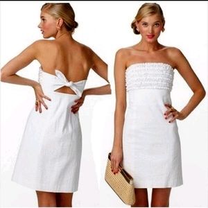 NWT Lilly Pulitzer Franco Ruffle White Dress 6